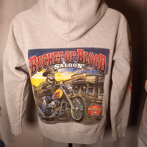 Hoodie Zip-up Fleece Jacket Light Gray - Picture 2 of 8